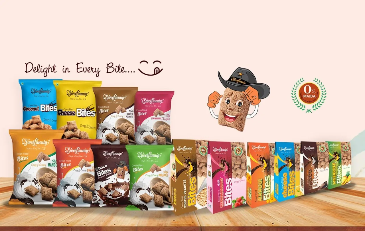 Sweetannia cream-filled Bites range in pouches and cartons